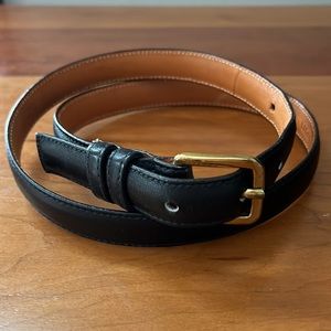 Black vintage leather belt